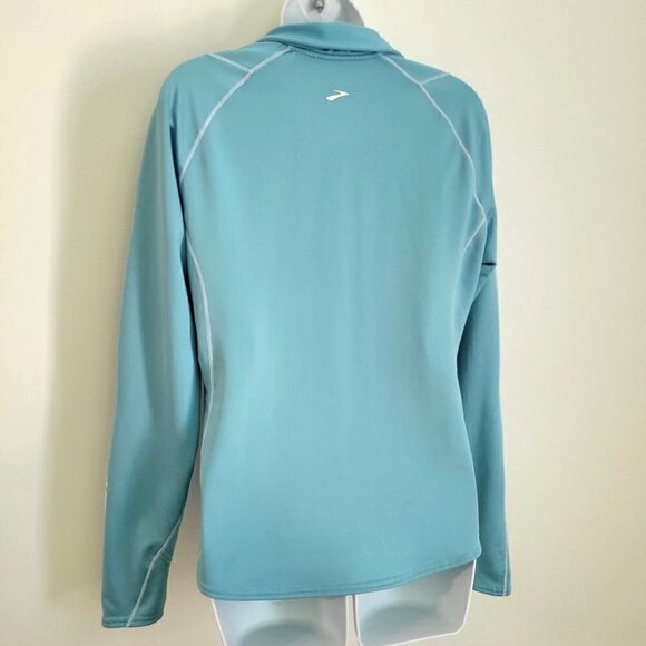 Brooks Equilibrium Tech Womens Half Zip Sweatshirt Pullover Blue- M - Picture 2 of 9